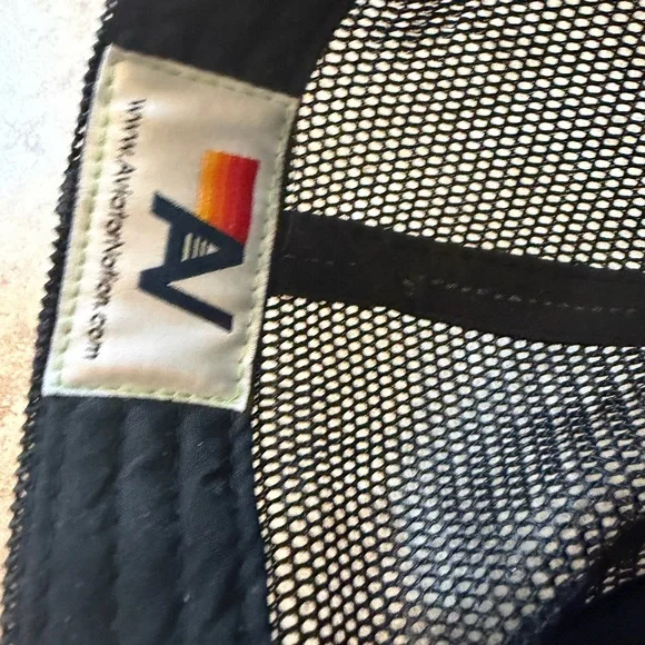 Aviator Nation Black Trucker Hat with Rainbow Patch - Picture 3 of 4